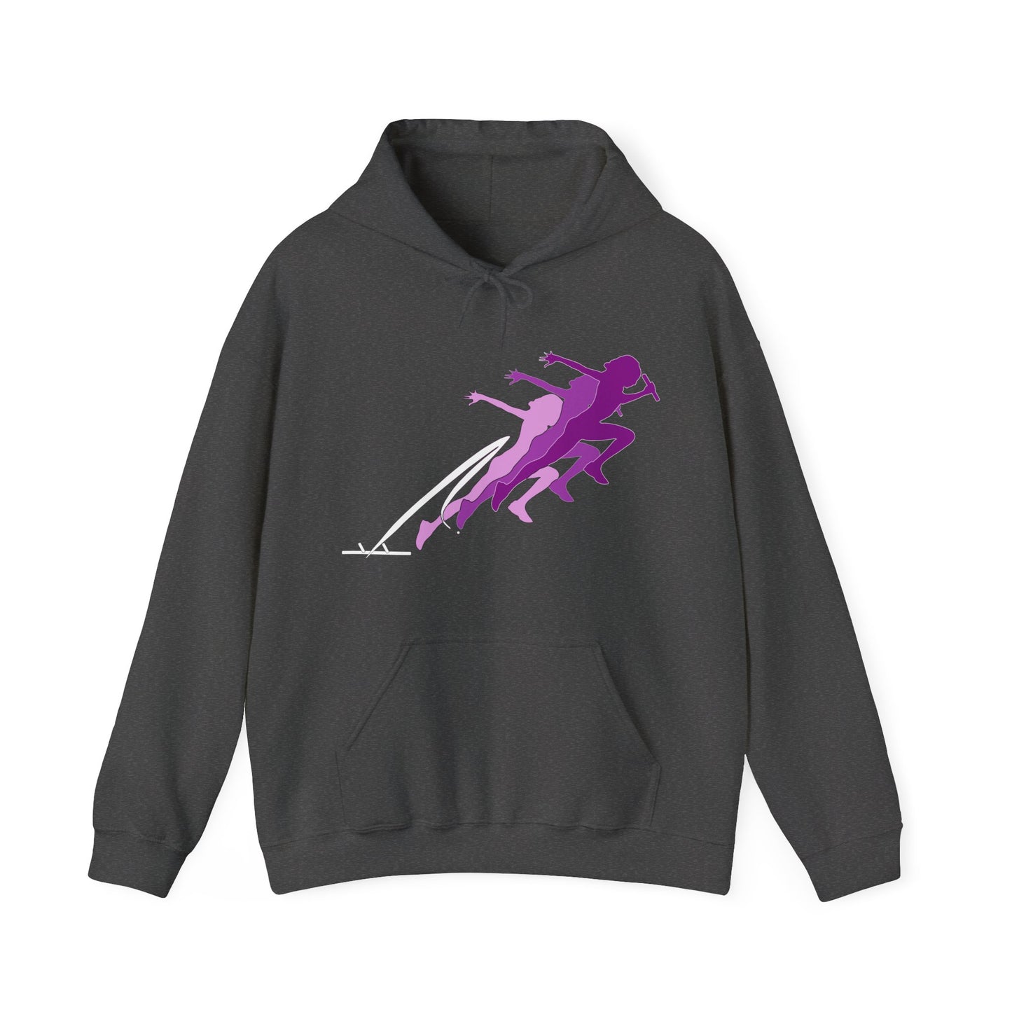 Running Woman Pink Heavy Blend™ Hooded Sweatshirt