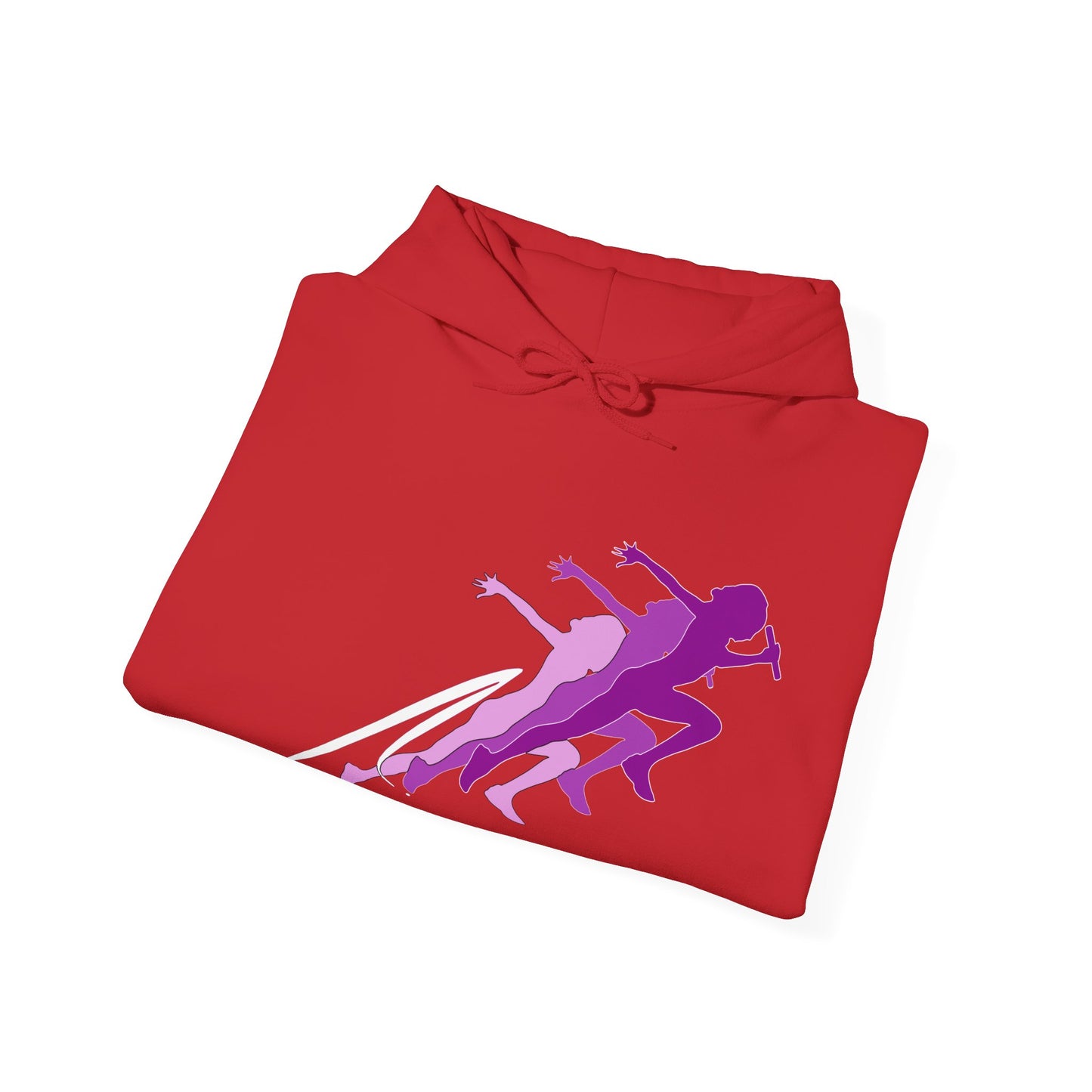 Running Woman Pink Heavy Blend™ Hooded Sweatshirt