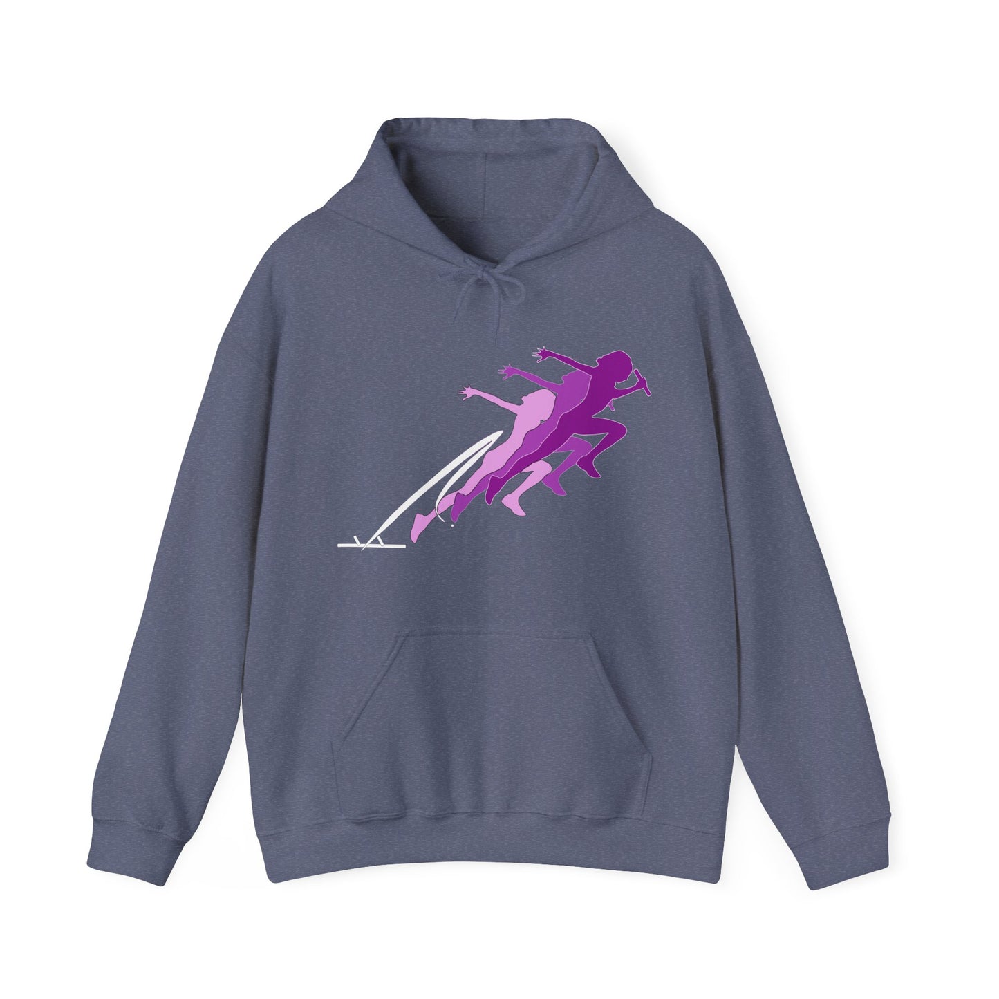 Running Woman Pink Heavy Blend™ Hooded Sweatshirt