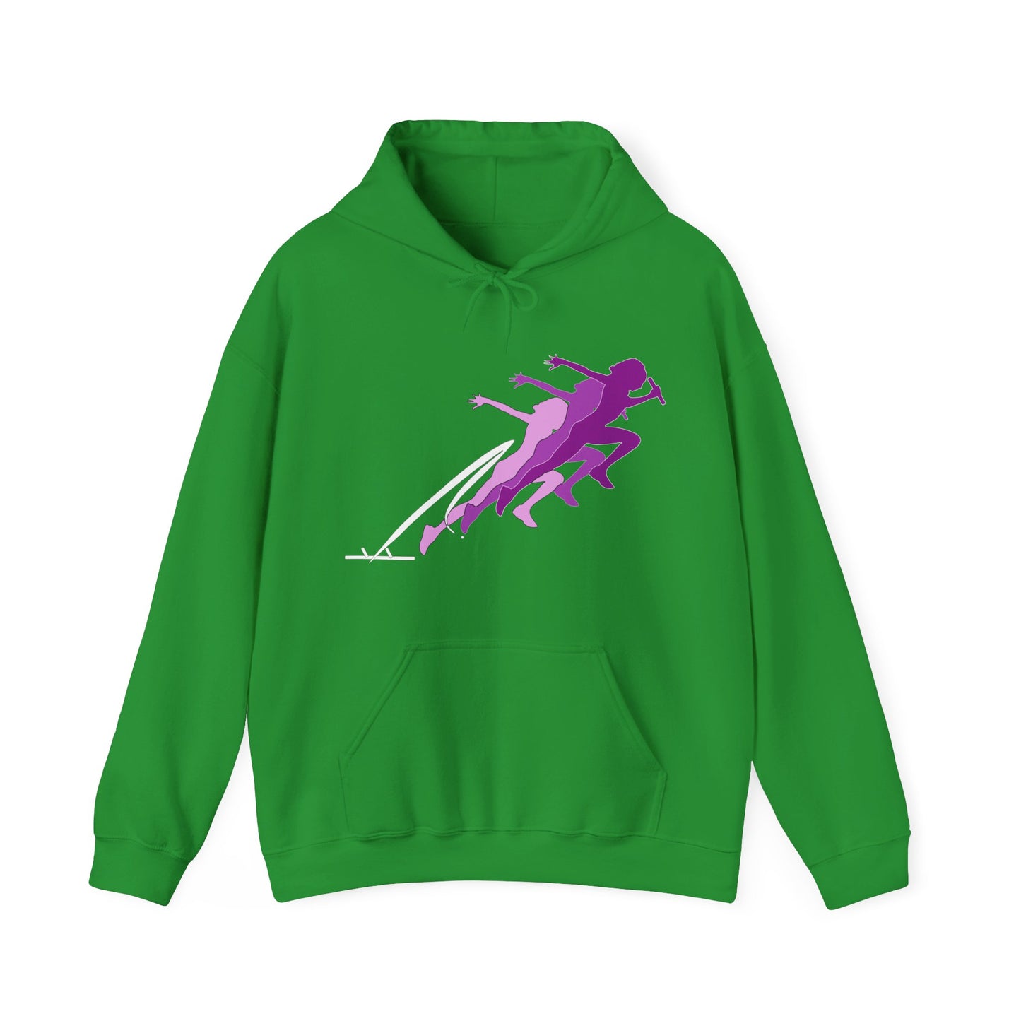 Running Woman Pink Heavy Blend™ Hooded Sweatshirt