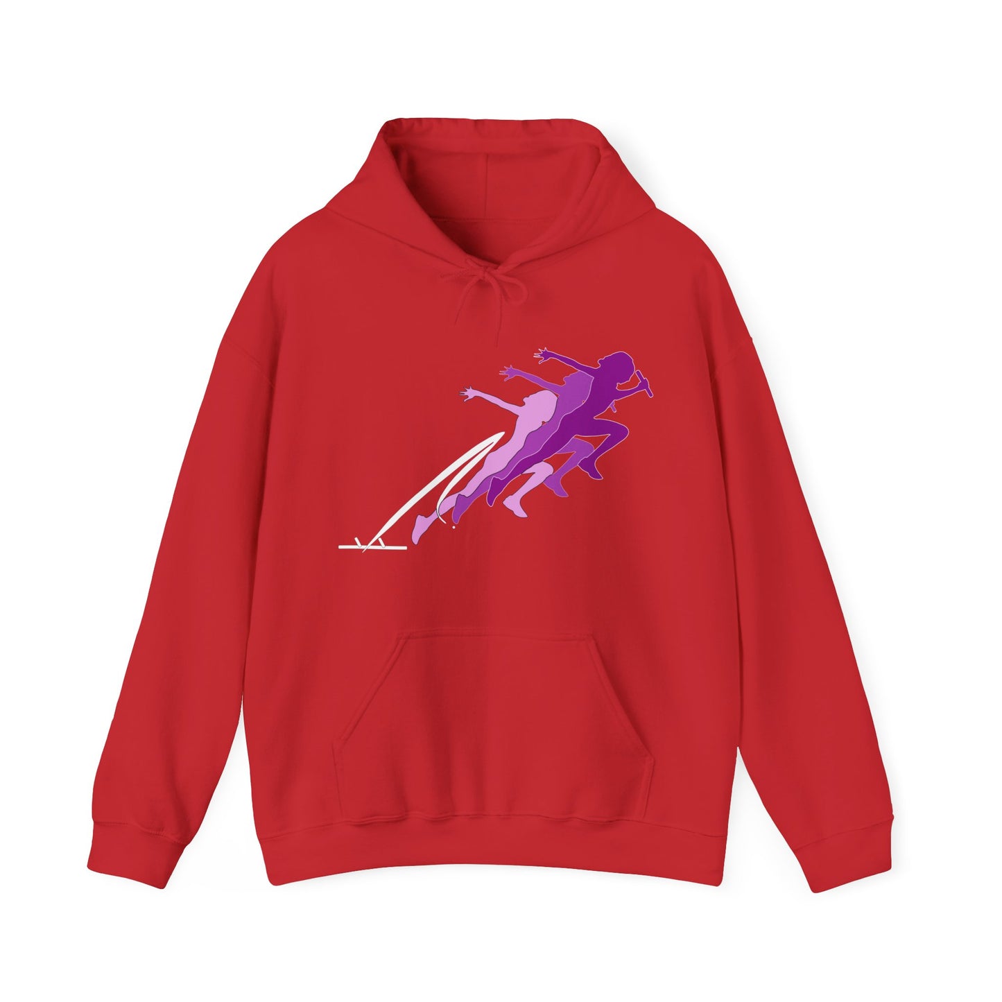 Running Woman Pink Heavy Blend™ Hooded Sweatshirt