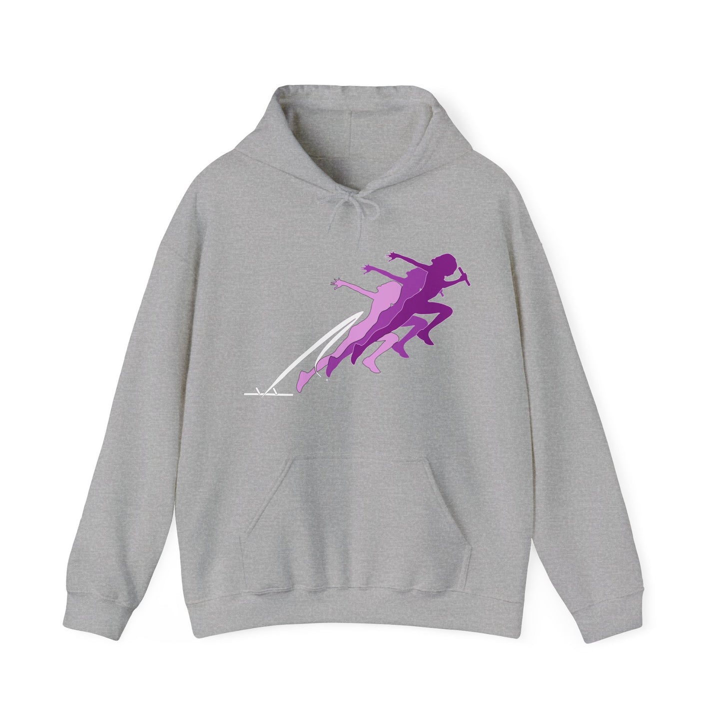 Running Woman Pink Heavy Blend™ Hooded Sweatshirt
