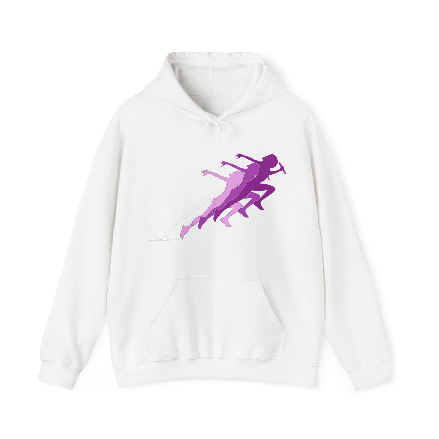 Running Woman Pink Heavy Blend™ Hooded Sweatshirt