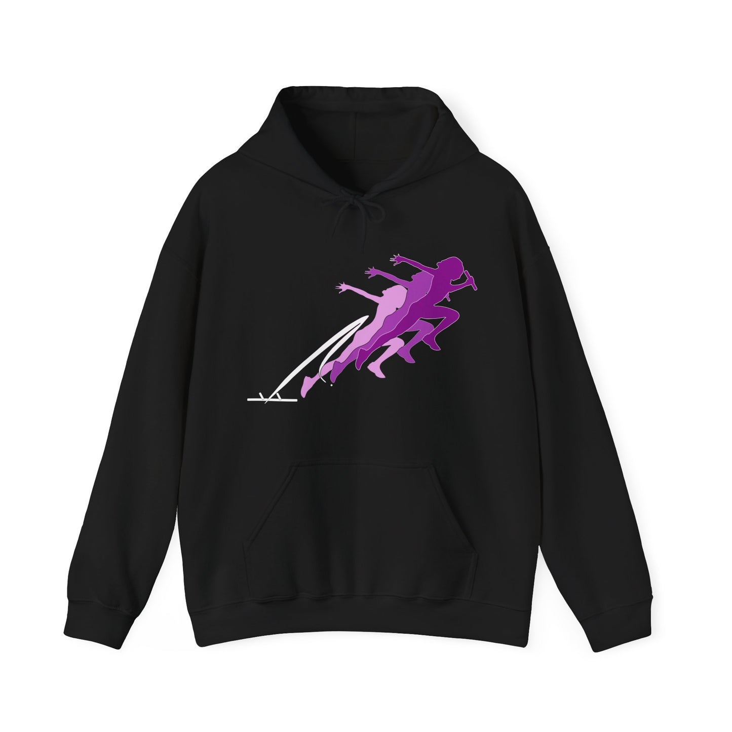 Running Woman Pink Heavy Blend™ Hooded Sweatshirt