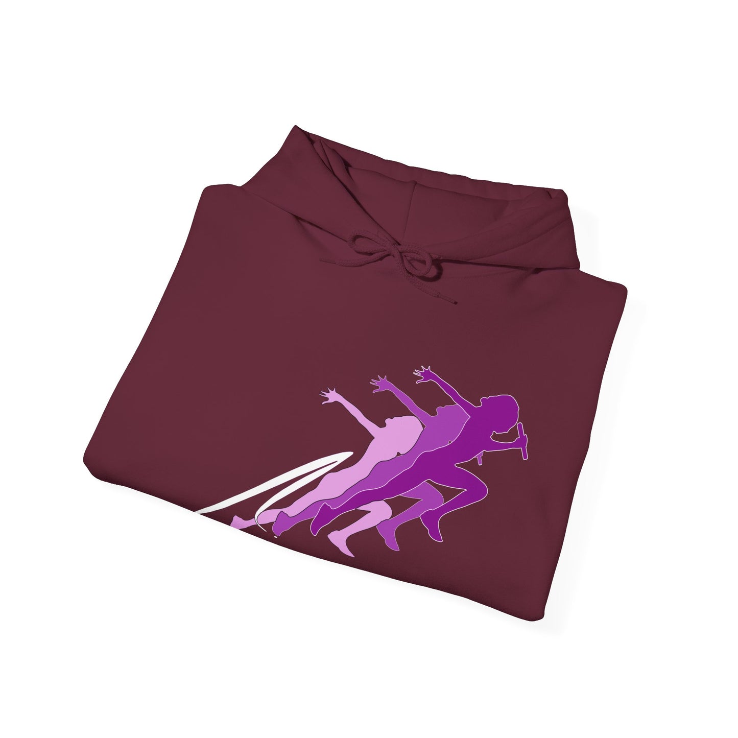 Running Woman Pink Heavy Blend™ Hooded Sweatshirt