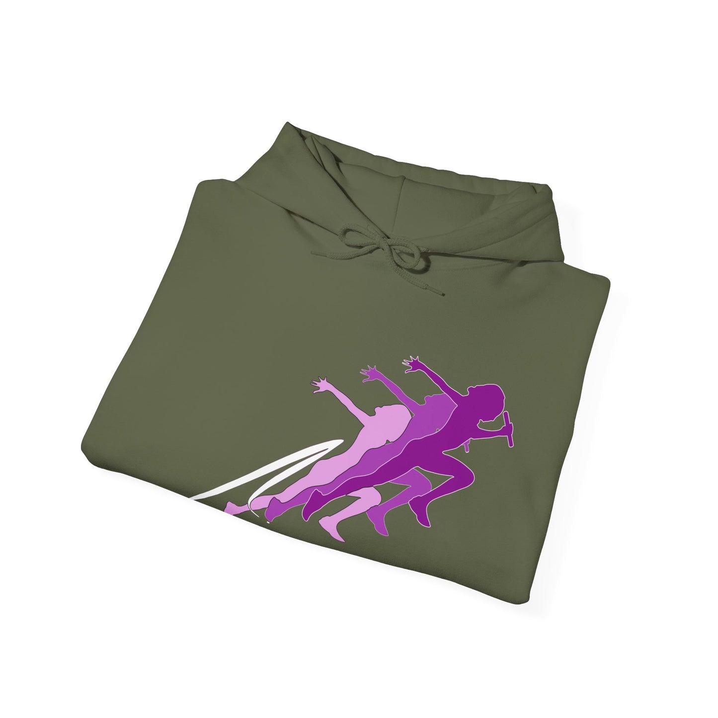 Running Woman Pink Heavy Blend™ Hooded Sweatshirt
