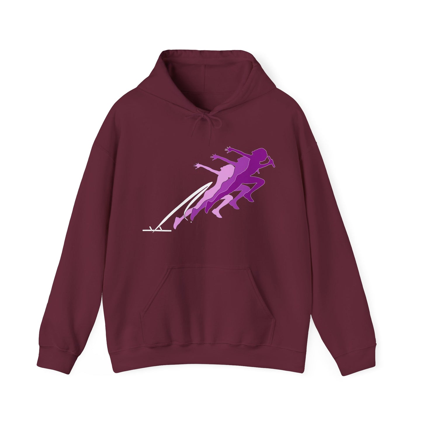 Running Woman Pink Heavy Blend™ Hooded Sweatshirt
