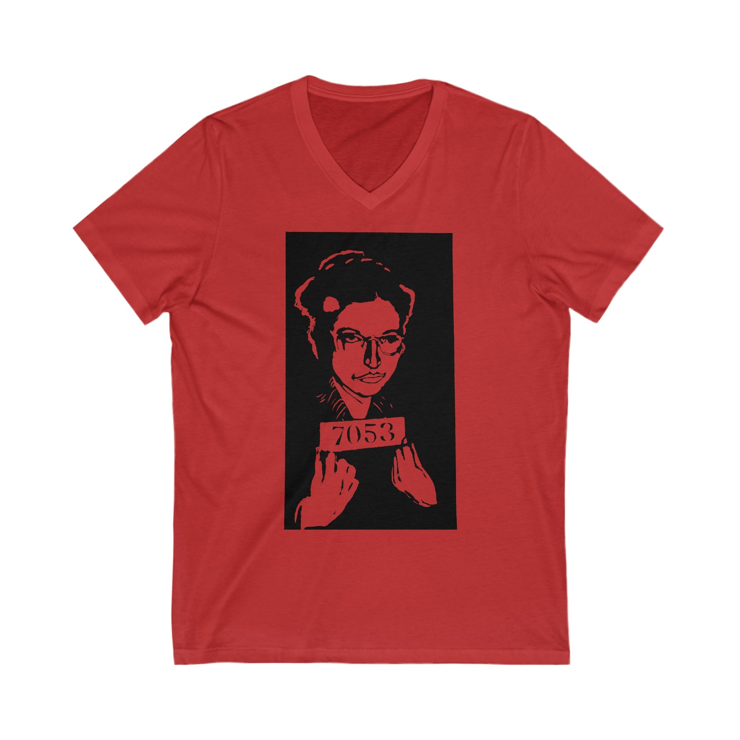 Rosa Parks Unisex Jersey Short Sleeve V-Neck Tee