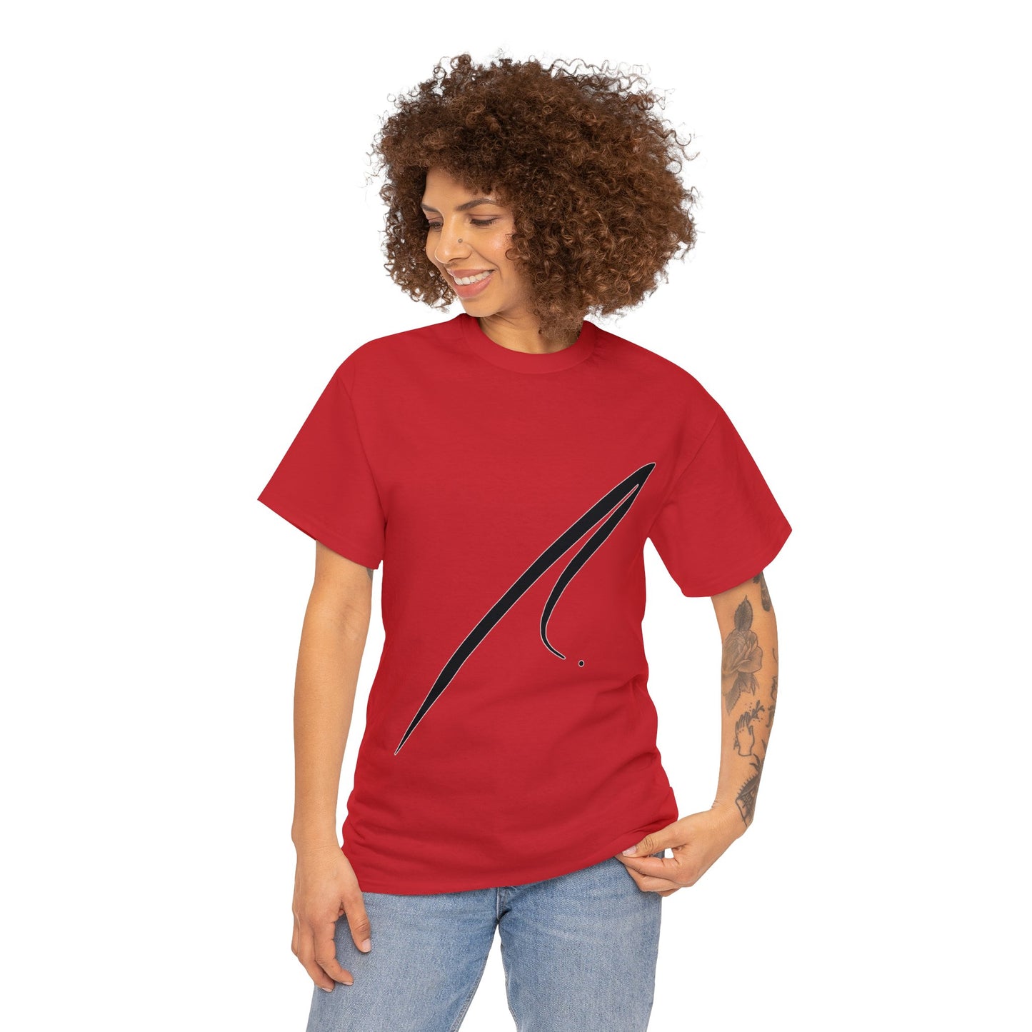 AFXIZI Center Logo Unisex Heavy Cotton Tee