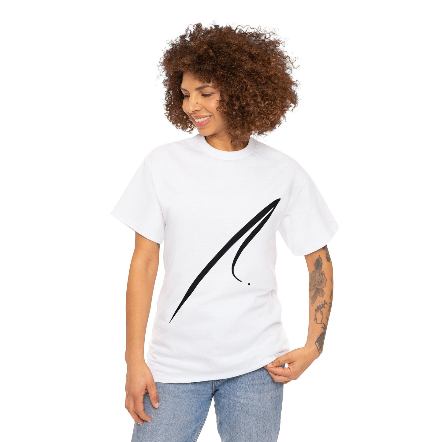 AFXIZI Center Logo Unisex Heavy Cotton Tee