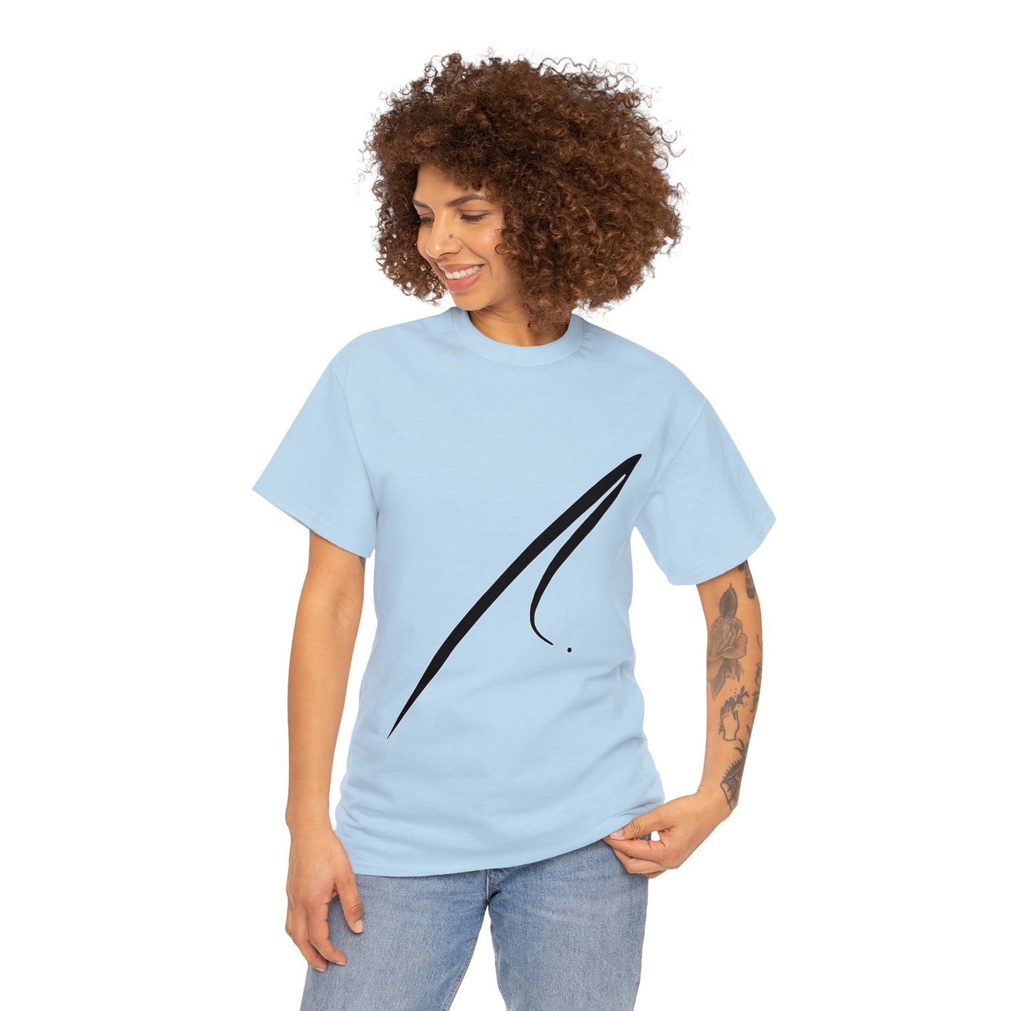 AFXIZI Center Logo Unisex Heavy Cotton Tee