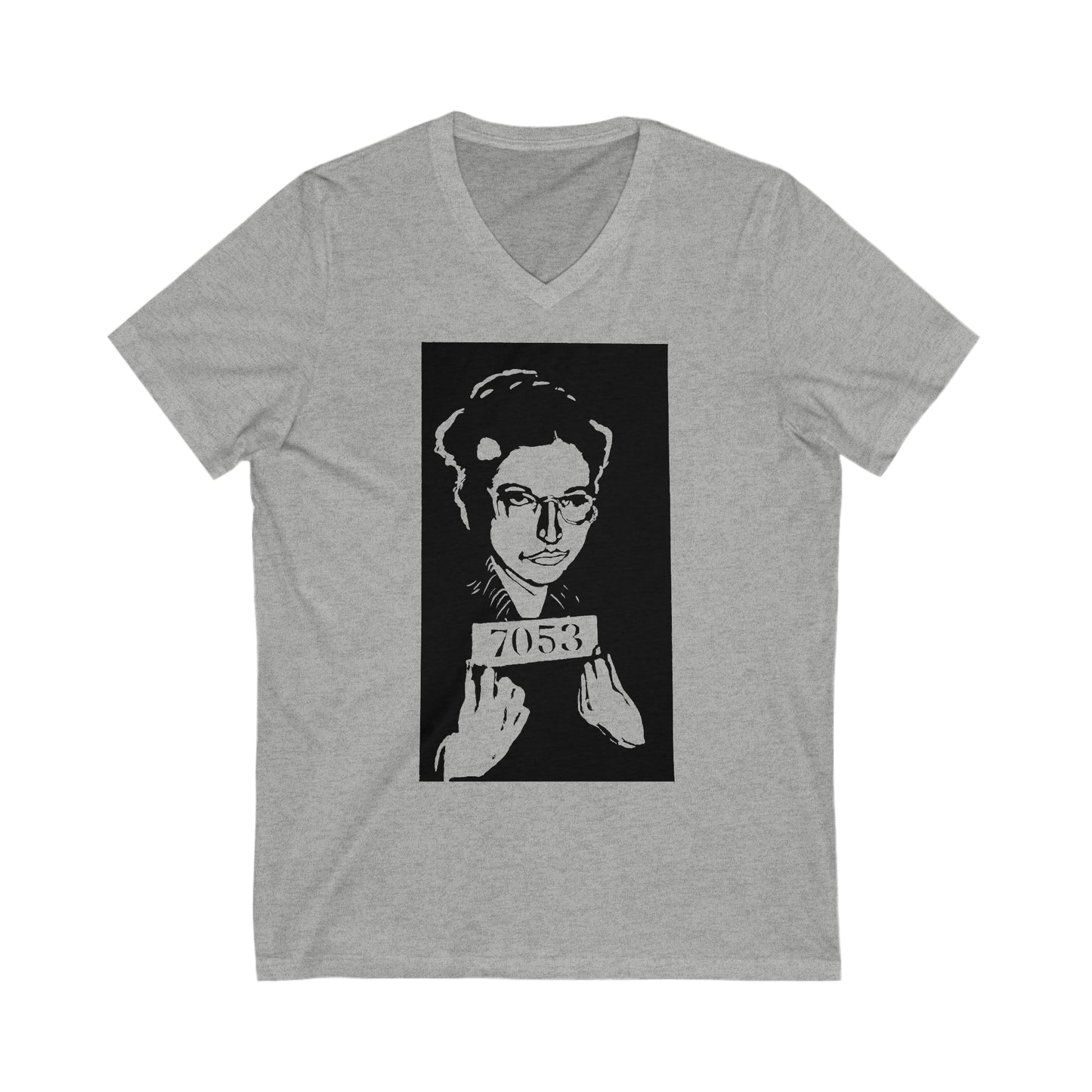 Rosa Parks Unisex Jersey Short Sleeve V-Neck Tee